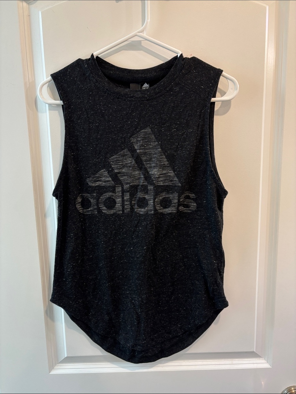 adidas Youth Black Graphic Muscle Tank